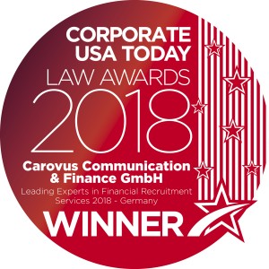 Corporate USA Today Law Awards 2018 – Winner, Leading Experts in Financial Recruitment Services